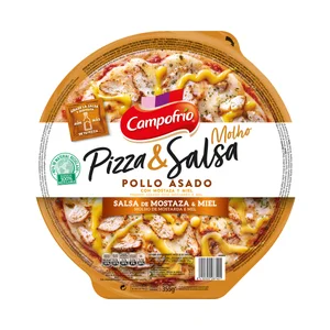 CAMPOFRÍO Pizza de pollo asado con salsa de mostaza y miel CAMPOFRÍO 355 g.