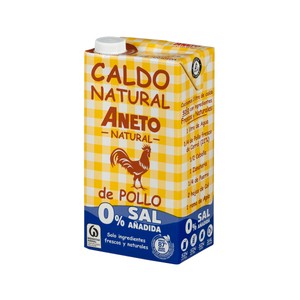Imagen de ANETO Caldo natural de pollo 0% sal 1 l