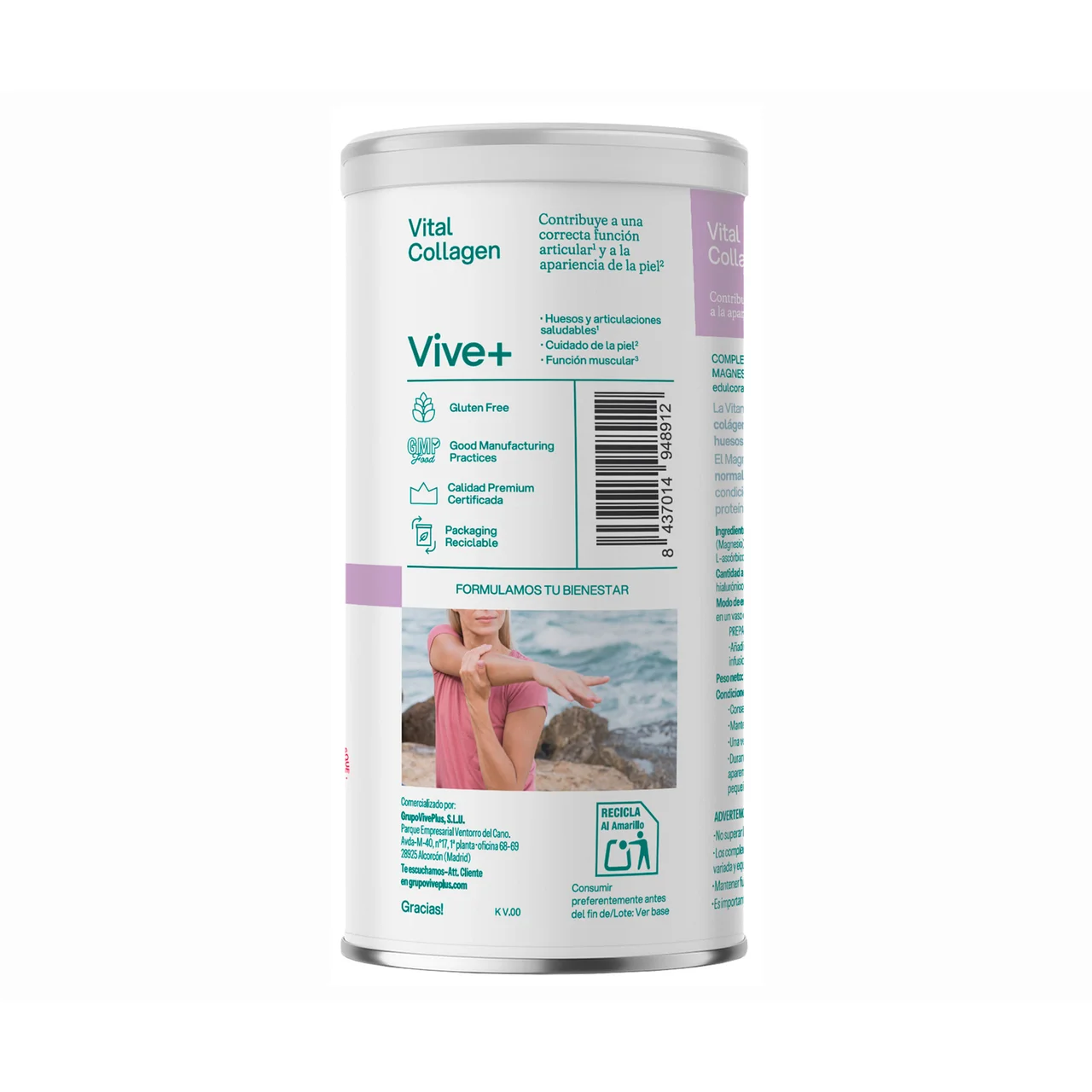 Proteína de colágeno en lata 244 gr.