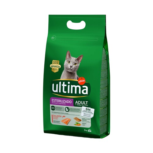ULTIMA Pienso para gatos esterilizados adultos sabor a salmón ULTIMA AFFINITY bolsa 3 kg.