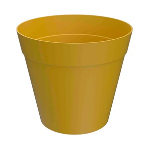 Imagen de Maceta de 17cm color mostaza fabricada en plástico, GARDEN STAR ALCAMPO.
