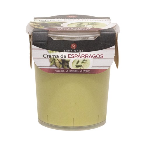 SANTA TERESA Crema de espárragos, lista para calentar y comer 400 g.