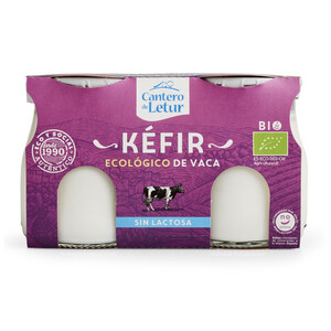Imagen de CANTERO DE LETUR Kefir ecológico de vaca, elaborado sin lactosa CANTERO DE LETUR 2 x 125 g.