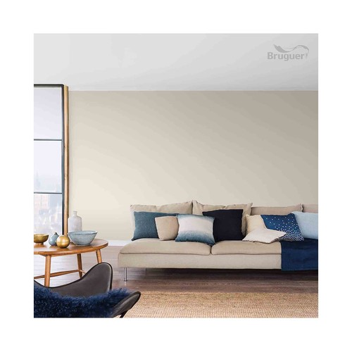 Pintura para paredes monocapa BRUGUER Colores del mundo Nepal Matiz de Beige, 4L.
