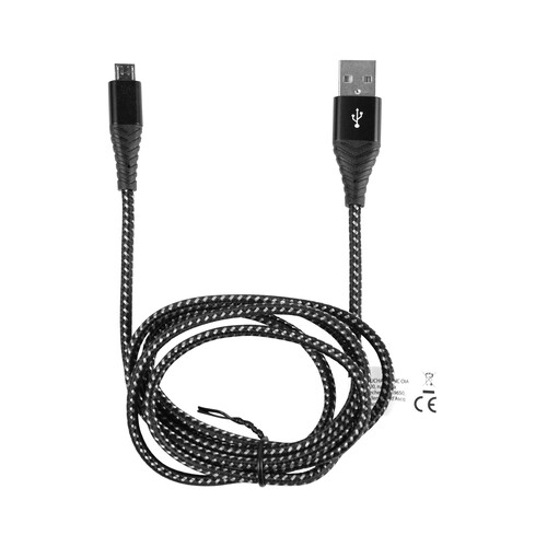 Cable de conexión QILIVE, conexión Usb macho a Micro Usb macho, longitud 1,2m, color negro.