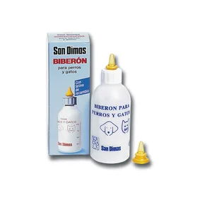 SANDIMAS Biberón cachorros perros y gatos, con tetina recambio SANDIMAS 1 ud.