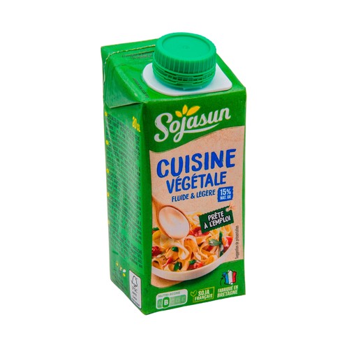 Preparado de soja (17% de materia grasa) para cocinar SOJASUN 200 ml.