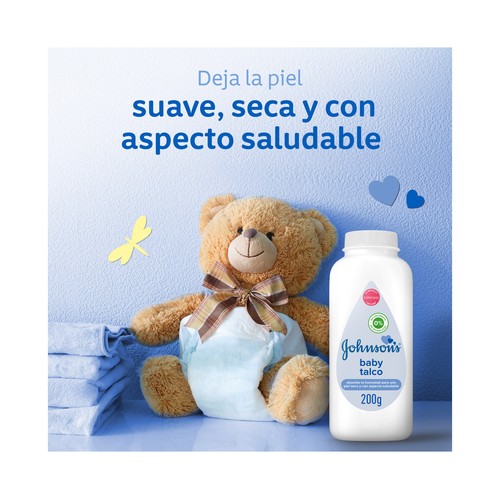 JOHNSON´S Baby Talco suave de uso diario, para bebes, niños y adultos, para piel delicada 200 g.