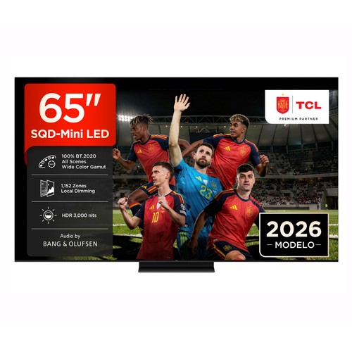 Televisión 165,1 cm (65") QD MINILED TCL 65C7L, 4K, Google Tv, Bluetooth, Dolby vision/atmos,  HDR, 4 HDMI, USB, 144 Hz