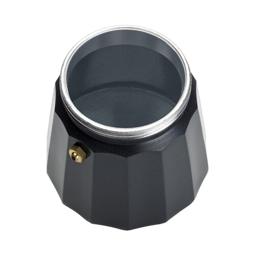 Cafetera de aluminio de 12 tazas, no apta para inducción, modelo Vitro Noir MONIX.