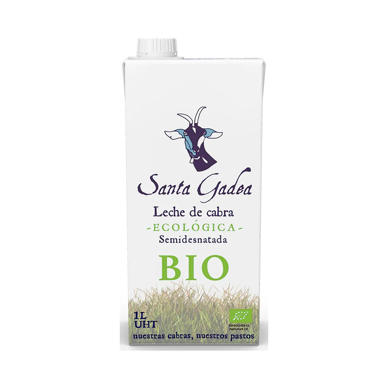 SANTA GADEA Leche de cabra ecológica Pack de 6 botellas de 1 L.
