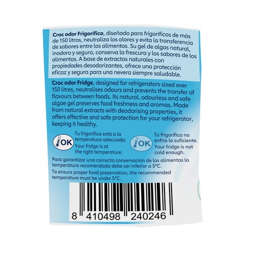 CROC ODOR Absorbe olores especial para frigorífico o nevera XL