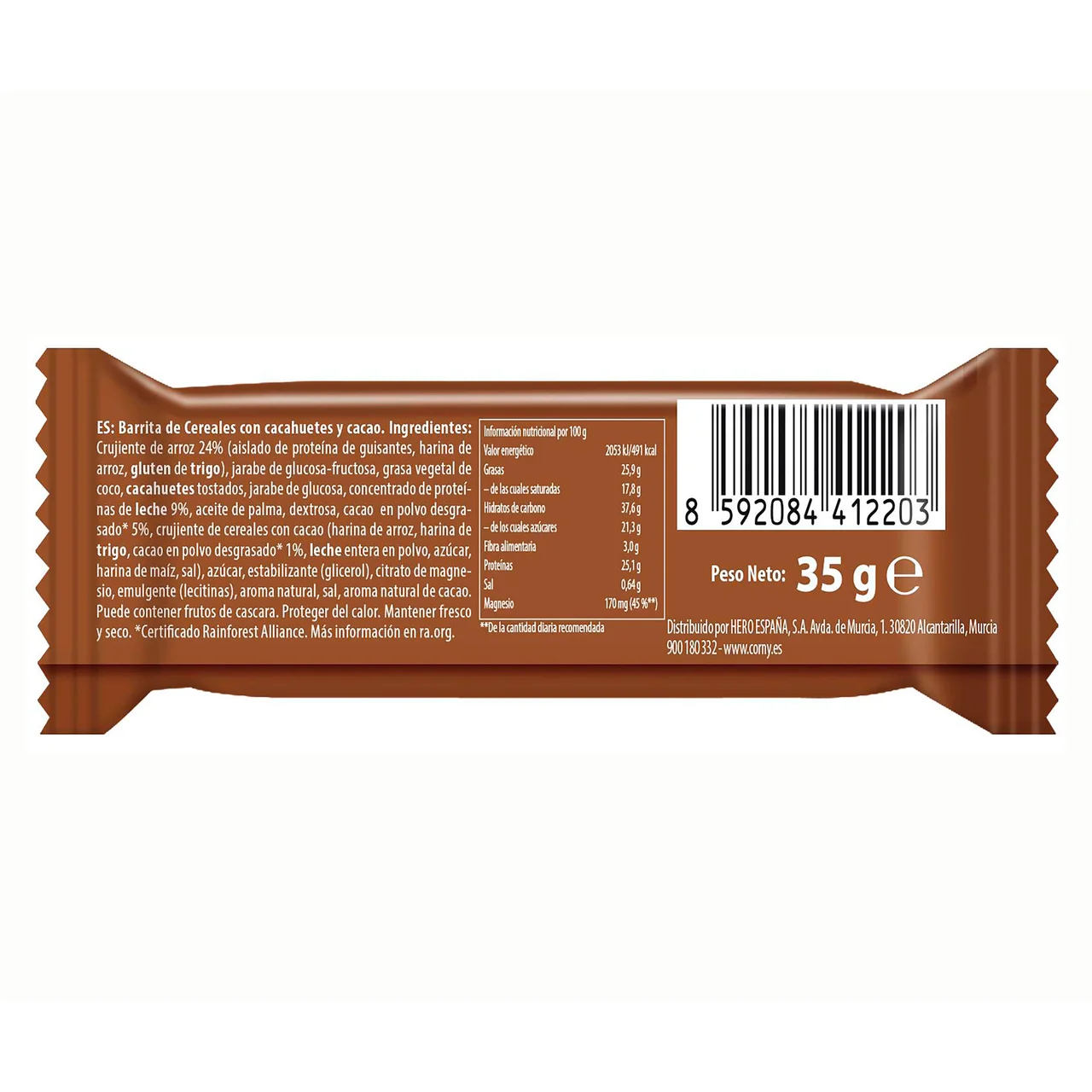 Barrita protein choco 35 g.
