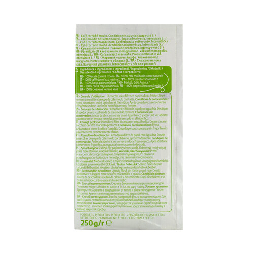PRODUCTO ECONÓMICO ALCAMPO Café molido natural PRODUCTO ECONÓMICO ALCAMPO 250 g.