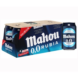 Cerveza rubia 0,0 pack 8 latas 33 cl.