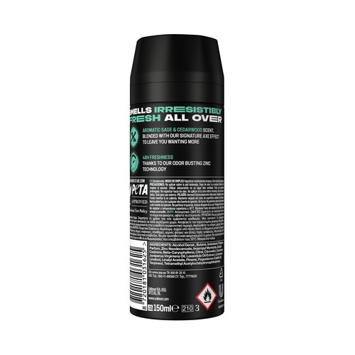 AXE Apollo Desodorante en spray para hombre antitranspirante hasta 48 horas 150 ml.