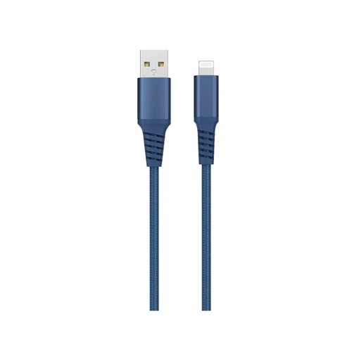 Cable USB A a USB lightning QILIVE 600184381, longitud 1,2 metros, color azul