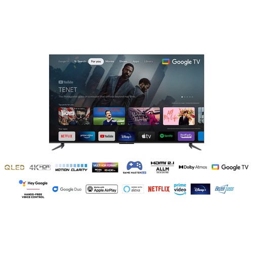 Televisión 139,7 cm (55") LED TCL 55C645 4K, HDR PRO, SMART TV, WIFI, BLUETOOTH, TDT T2, USB reproductor, 3HDMI, 60HZ.