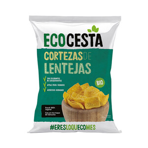 Imagen de ECOCESTA Cortezas de lentejas ecológicas con un toque de curcuma 65 g.