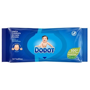 Toallitas humedas para bebé, aptas para manos y cara 64 uds.