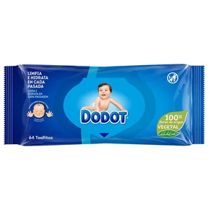 DODOT Toallitas humedas para bebé, aptas para manos y cara 64 uds.