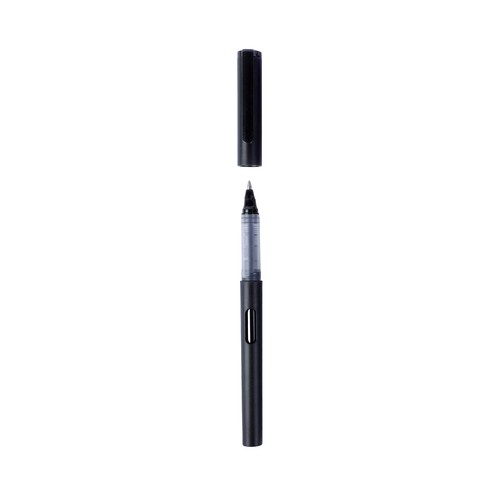 Pack 4 bolígrafos rollers color negro punta cónica 0.7mm con capucha ALCAMPO