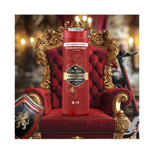 OLD SPICE Epic legend Gel de ducha y champú de uso diario 400 ml.