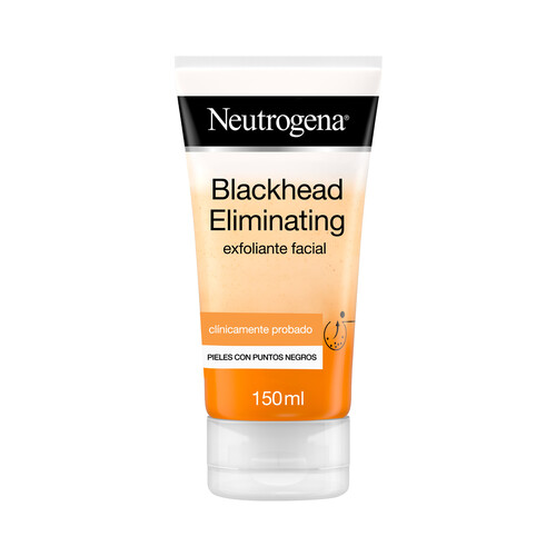 NEUTRÓGENA Exfoliante facial con ácido Salicílico purificante, para pieles con puntos negros NEUTRÓGENA Blackhead eliminating 150 ml.