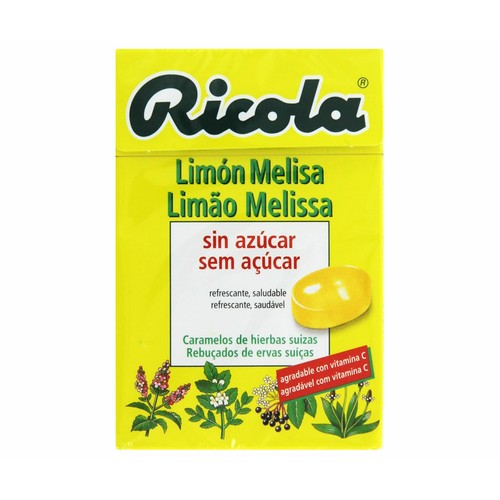 Caramelos sin azúcar con sabor a limón y melisa y acción refrescante RICOLA 50 g.