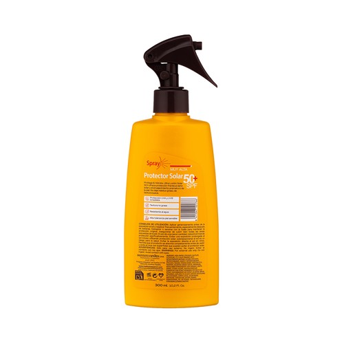 INSTITUTO ESPAÑOL Protector solar en spray con aloe vera y FPS 50+ (muy alto) 300 ml.
