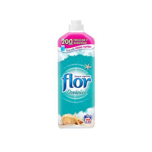 FLOR Suavizante concentrado con aroma oceánico FLOR 78 lavados 1404 L.