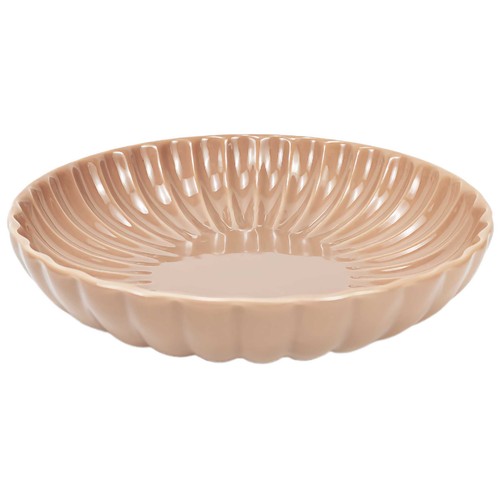 Plato hondo 20cm stoneware, color marrón modelo Mocha. ACTUEL