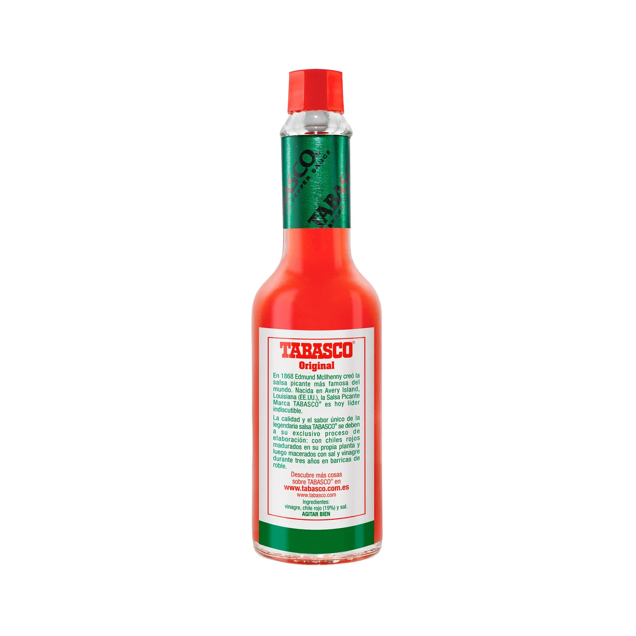 Salsa de tabasco rojo en botella 60 ml.