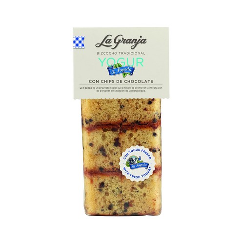 LA GRANJA Bizcocho de yogur fresco y chips La Fageda 350 g.