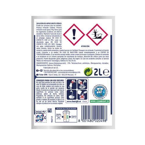 ACE Lejía perfumada protección 2 l.