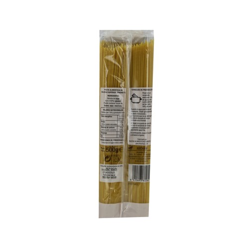 PRODUCTO ALCAMPO Pasta espaguetis cocción rápida 3 minutos 500 g.