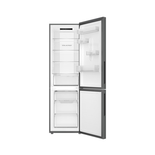 Frigorífico combi 182,5cm QILIVE Q.6197 inox, no frost, clasificación energética: E, H: 182,5cm, A: 54,5cm, F: 60,2cm, capacidad total: 237L.