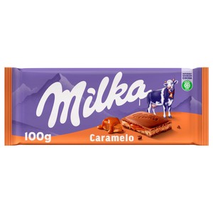 Imagen de MILKA Chocolate con leche sabor caramelo 100 g.