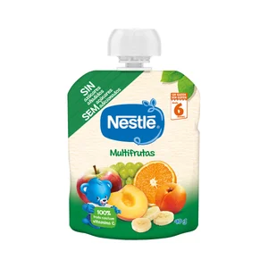 NESTLÉ Bolsita de fruta (multifruta) para bebés a partir de 6 meses NESTLÉ 90 g.
