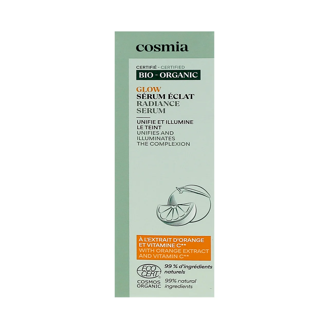 Bio Sérum facial iluminador con extracto de naranja y vitamina C 30 ml.