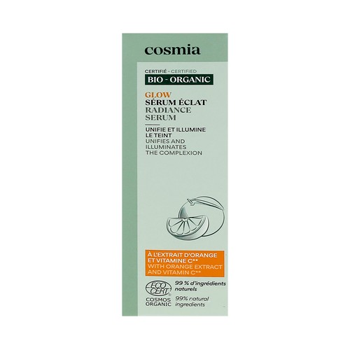 COSMIA Bio Sérum facial iluminador con extracto de naranja y vitamina C 30 ml.
