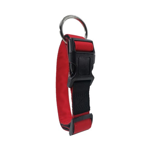 PRODUCTO ALCAMPO Collar de perro (2.5 cm.) rojo, para perros L 40 - 60 cm.