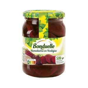BONDUELLE Remolacha en rodajas frasco de 305 g,
