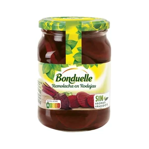 BONDUELLE Remolacha en rodajas frasco de 305 g,
