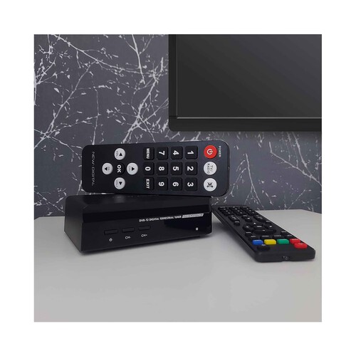 Sintonizador para canales HD, TDT DVB-T2 HEVC, NEW DIGITAL.