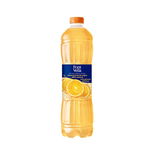 FONT VELLA Agua mineral con zumo de naranja botella de 1,15 l.