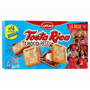 TOSTA RICA Galletas tostadas rellenas de crema de leche 168 g.