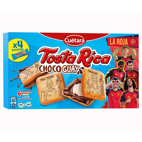 TOSTA RICA Galletas tostadas rellenas de crema de leche 168 g.