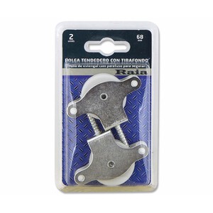 Imagen de Juego de 2 poleas de 68 milímetros para tendedero con tirafondos RAIA.