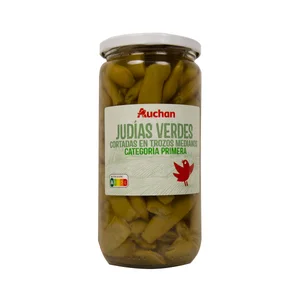 PRODUCTO ALCAMPO Judías verdes cortadas en trozos medianos frasco de 360 g.